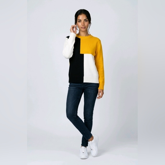 Color Block Knit Sweater - Picture 2 of 13